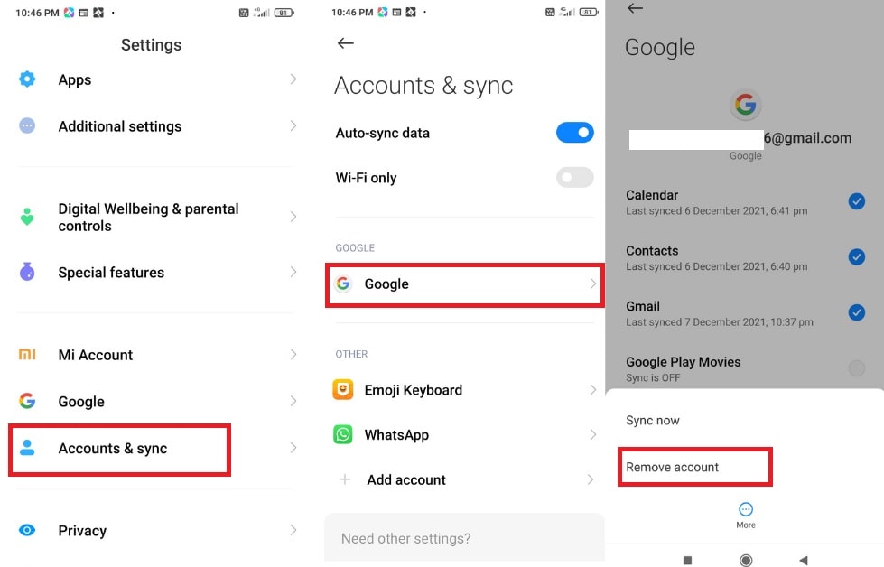 How You can remove Google account
